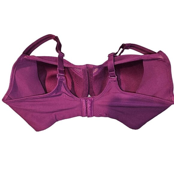 Bali Balconette Bra 36D Underwire One Smooth U Convertible Style 3439 Purple NEW - Picture 5 of 11
